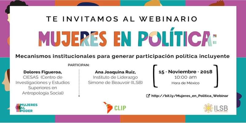 Primer webinario de la serie: Mujeres en Política