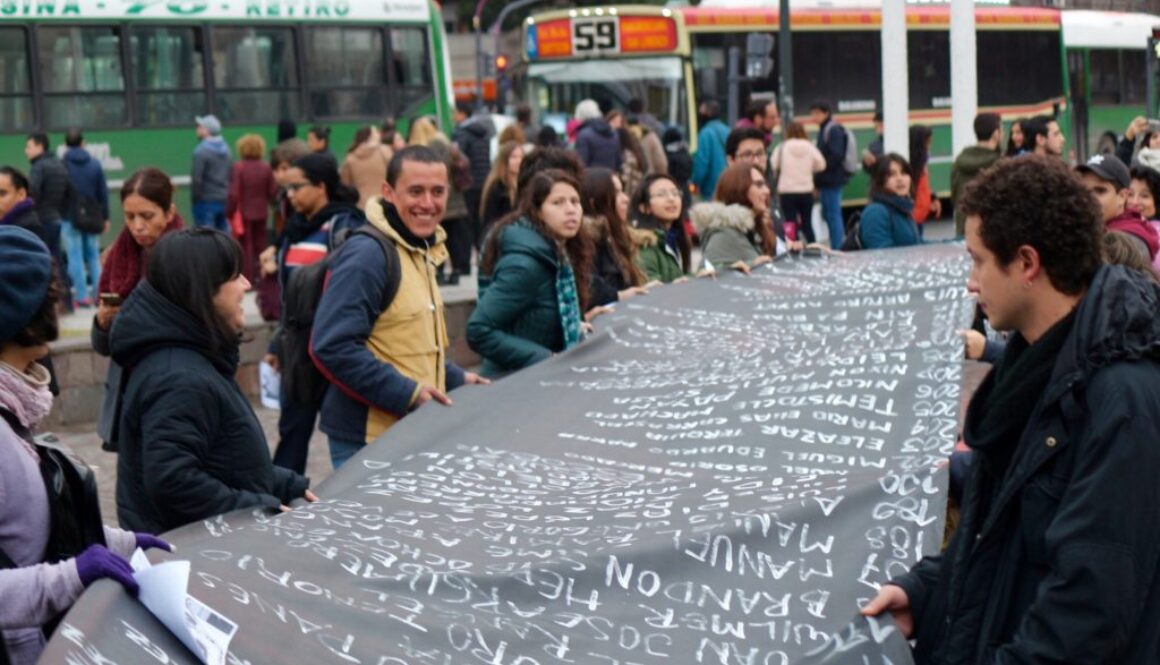 Protesta en Buenos Aires por Colombia