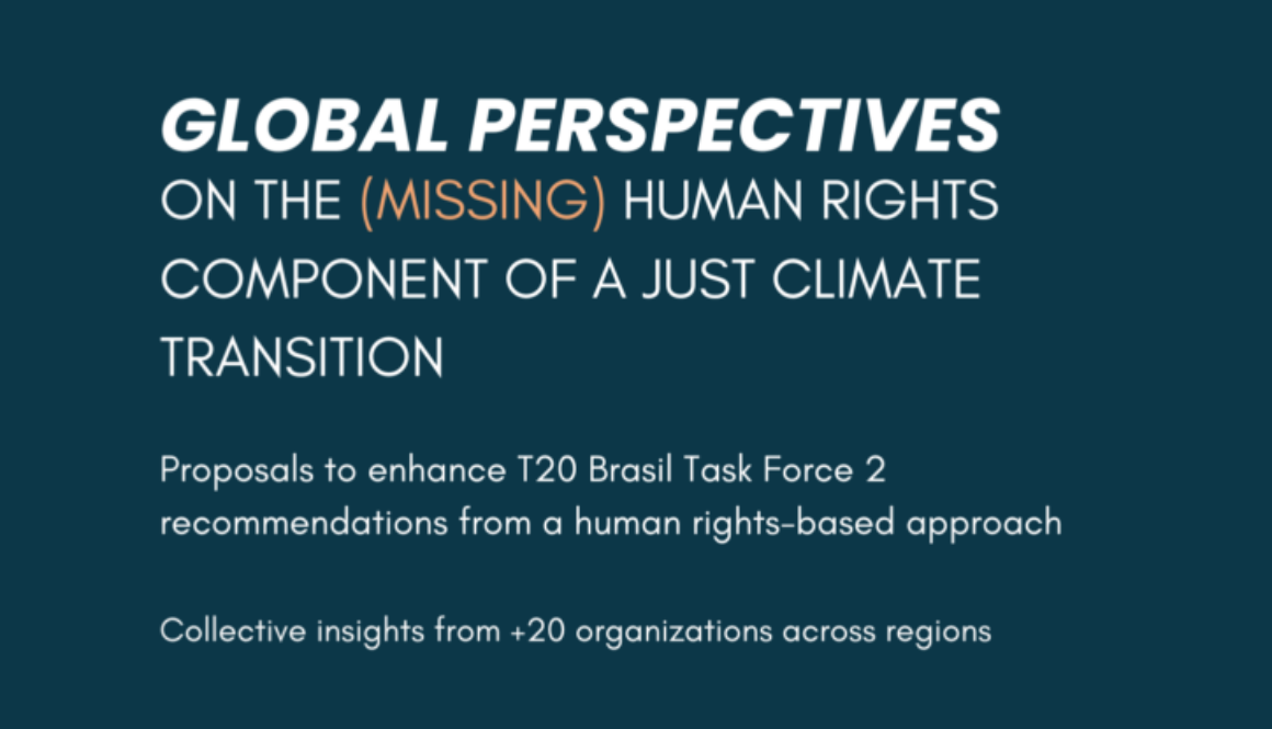 Global perspectives on the (mising) human rights component of a just climate transition